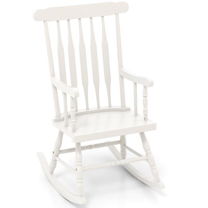 Giantex Outdoor Wood Rocking Chair - Set of 2 Patio Rocking Chair with Solid Frame