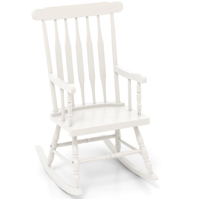 Giantex Outdoor Wood Rocking Chair - Set of 2 Patio Rocking Chair with Solid Frame - Image 1
