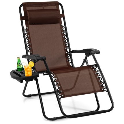 Giantex Zero Gravity Reclining Chair - Brown 1