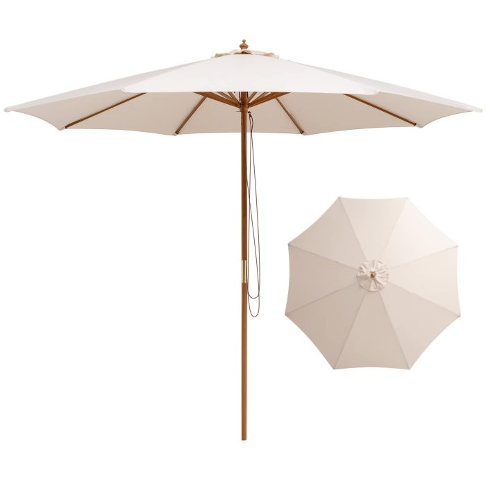 Giantex 10FT Patio Umbrella - Beige - Image 1