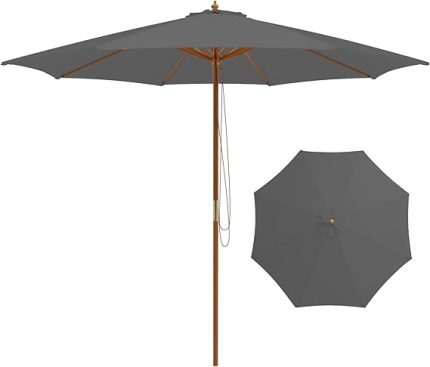 Giantex 10FT Patio Umbrella - Gray