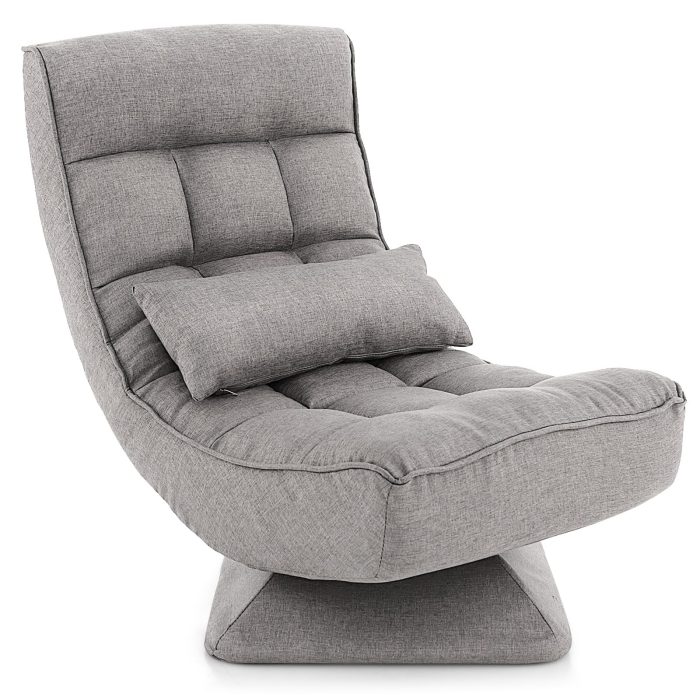 Giantex Adjustable Swivel Floor Chair - 5 Position Video Game Chair - Image 1