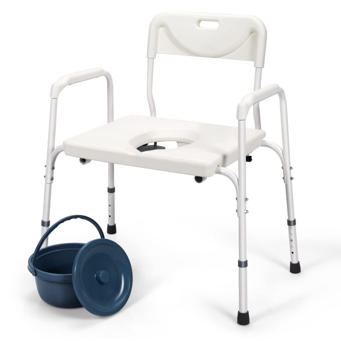 Giantex 3-in-1 Bedside Commode Chair - Image 1