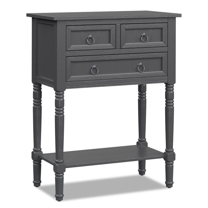 Giantex Console Table with Drawers - Grey - Image 1