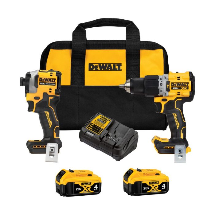 DeWALT DCK2050M2 20V MAX XR Cordless Hammer Drill / Impact Driver Combo Kit - Image 1