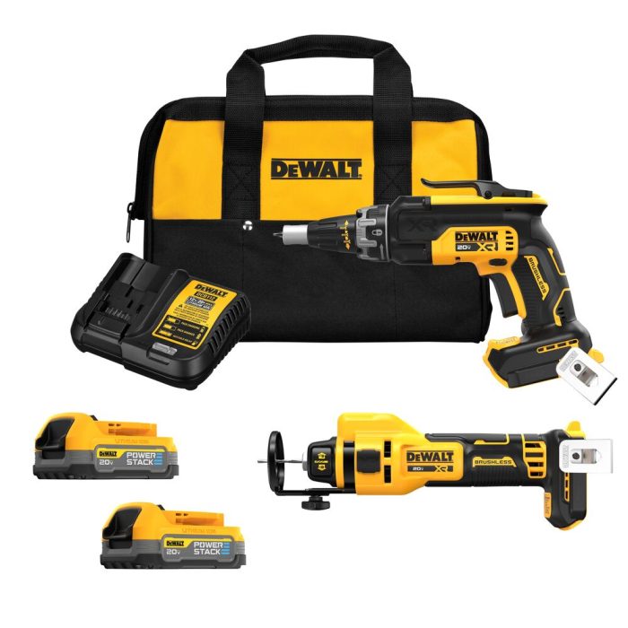 DeWALT DCK265E2 20V MAX XR Screwgun & Cutout Combo Tool Kit w/ 1.7 Ah Battery - Image 1