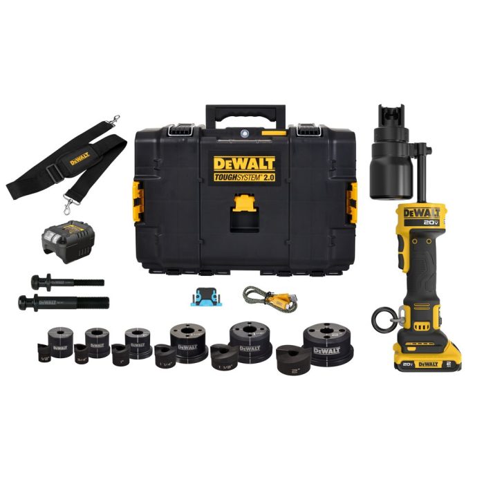 DeWALT DCE600D1K2 20V Hydraulic Knockout Kit w/ 1/2" - 2" Punches / Dies - Image 1