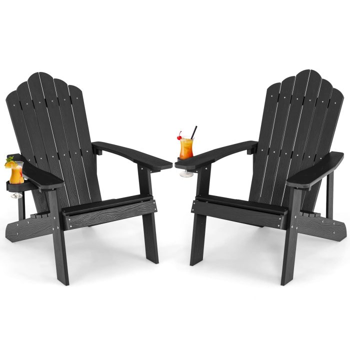 Giantex Outdoor Adirondack Chair - Oversized Patio Chairs - Image 1