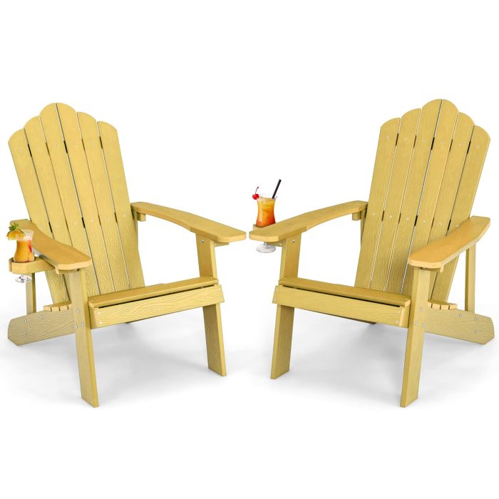 Giantex Outdoor Adirondack Chair - Oversized Patio Chairs - Image 1