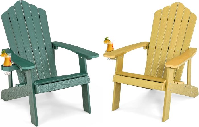 Giantex Outdoor Adirondack Chair - Oversized Patio Chairs - Image 1