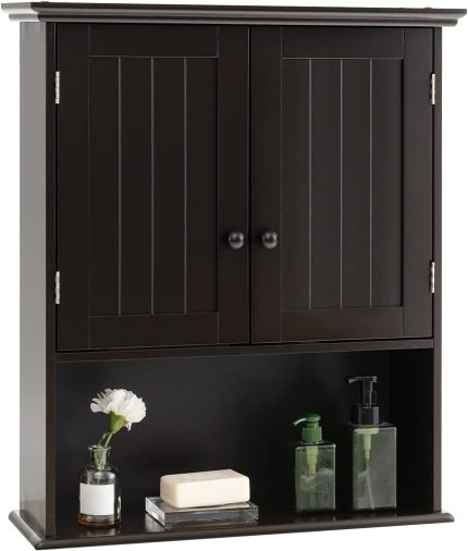 Giantex Bathroom Wall Mounted Cabinet - Storage Cabinet w/Adjustable Shelf