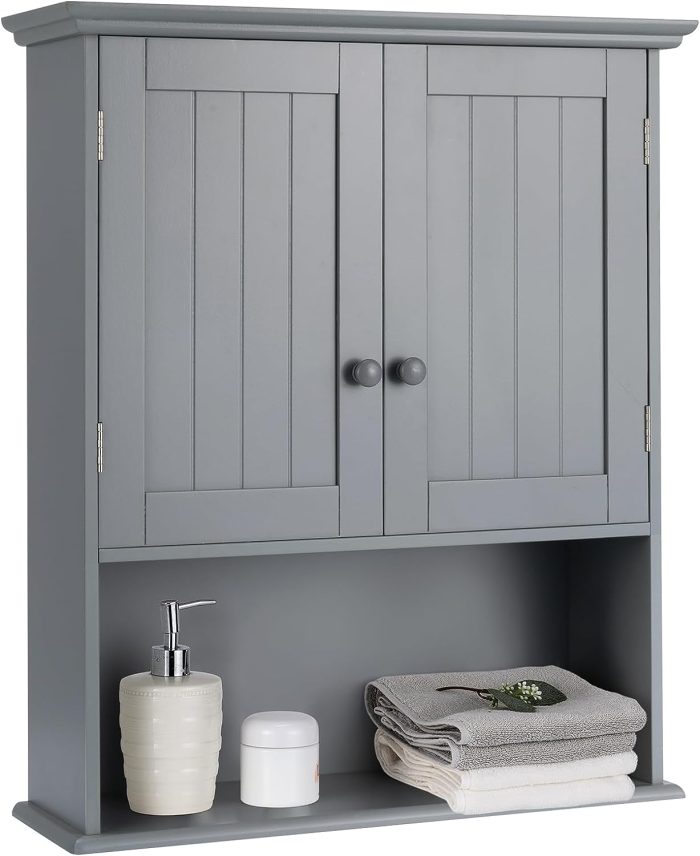 Giantex Bathroom Wall Mounted Cabinet - Storage Cabinet w/Adjustable Shelf - Image 1