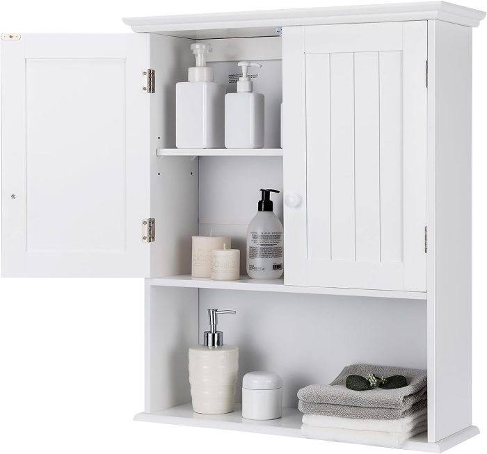 Giantex Bathroom Wall Mounted Cabinet - Storage Cabinet w/Adjustable Shelf - Image 1