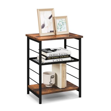 Giantex Nightstand Set - Rustic Brown 1