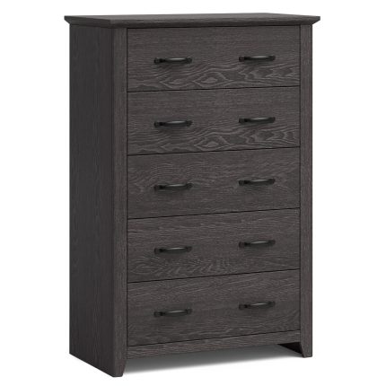 Giantex 5 Drawer Dresser Chest of Drawers - Vertical Dresser with 5 Pull-Out Drawers for Bedroom, Living Room, Entryway