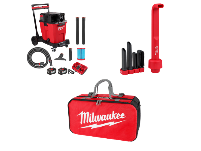 Milwaukee 0930-22HD4n1 M18 FUEL 18V 12 Gallon Vacuum w/4n1 Cleaning Tool and Bag - Image 1