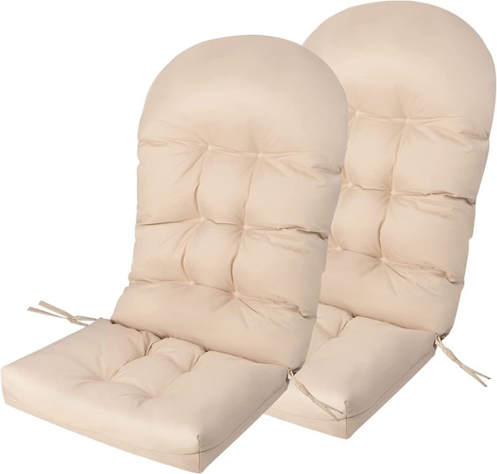 Giantex Patio Adirondack Chair Cushion - 49"x 23"High Back Rocking Chair Cushion w/Fixing Straps, Durable & Fade Resistant - Image 1