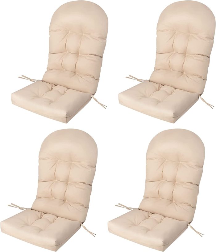 Giantex Patio Adirondack Chair Cushion - 49"x 23"High Back Rocking Chair Cushion w/Fixing Straps, Durable & Fade Resistant - Image 1