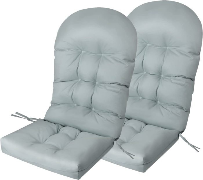 Giantex Patio Adirondack Chair Cushion - 49"x 23"High Back Rocking Chair Cushion w/Fixing Straps, Durable & Fade Resistant - Image 1