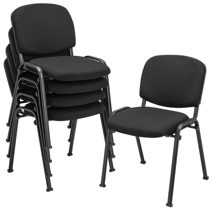 Giantex 5-Pack / 10-Pack Conference Chair Set - Stackable Guest Chair with Metal Frame - Image 1