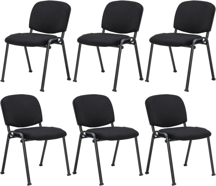 Giantex 5-Pack / 10-Pack Conference Chair Set - Stackable Guest Chair with Metal Frame - Image 1