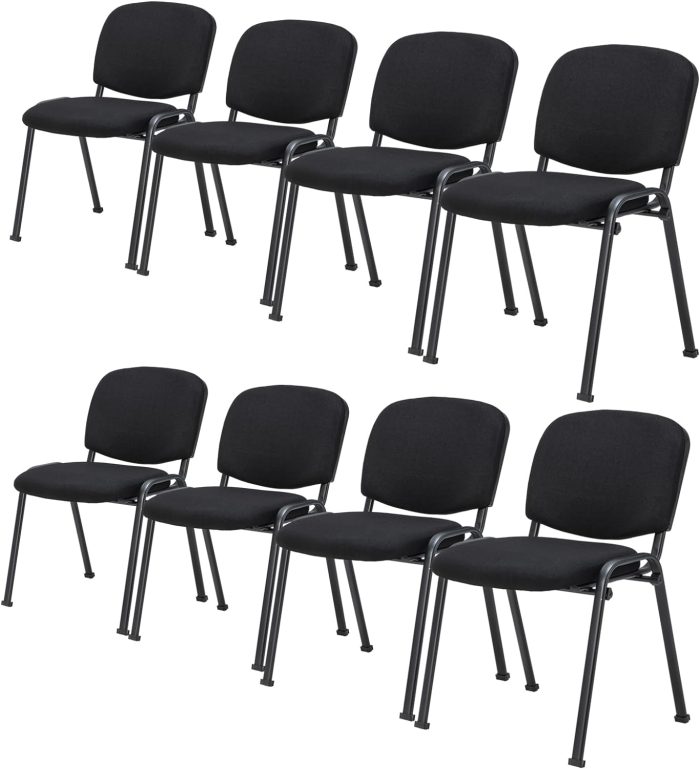Giantex 5-Pack / 10-Pack Conference Chair Set - Stackable Guest Chair with Metal Frame - Image 1