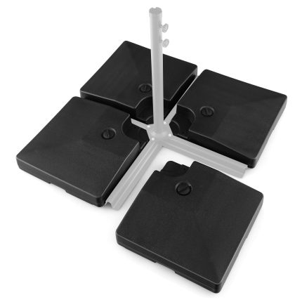 Giantex 284 lbs Fillable Offset Patio Umbrella Base, 4PCS Umbrella Stand Water Sand Weight for Cantilever Umbrella - 38" x 38" x 2.5"