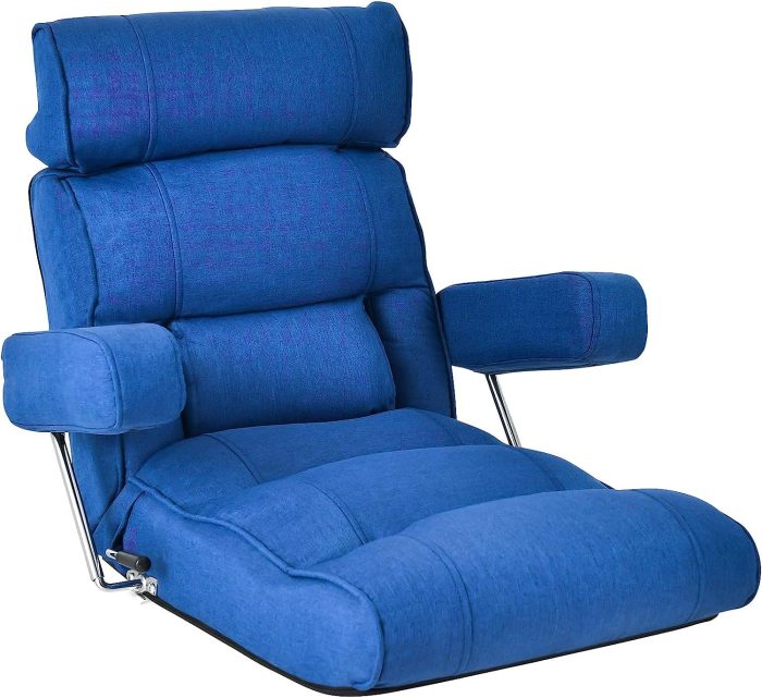 Giantex Adjustable Folding Sofa Chair - Lazy Floor Chair with Infinitely Adjustable Backrest - Image 1