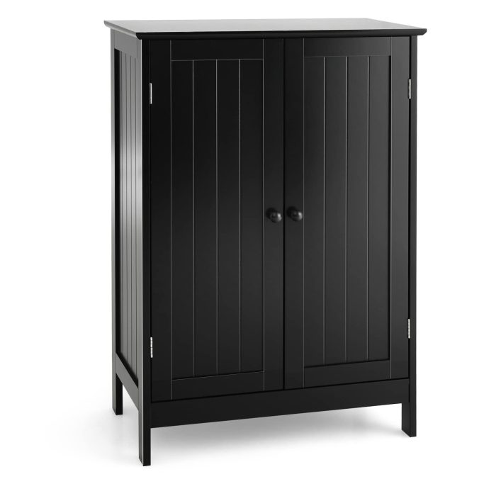 Giantex Storage Cabinet with Doors and Shelves - Freestanding Storage Organizer with Anti-Tipping Device - Image 1