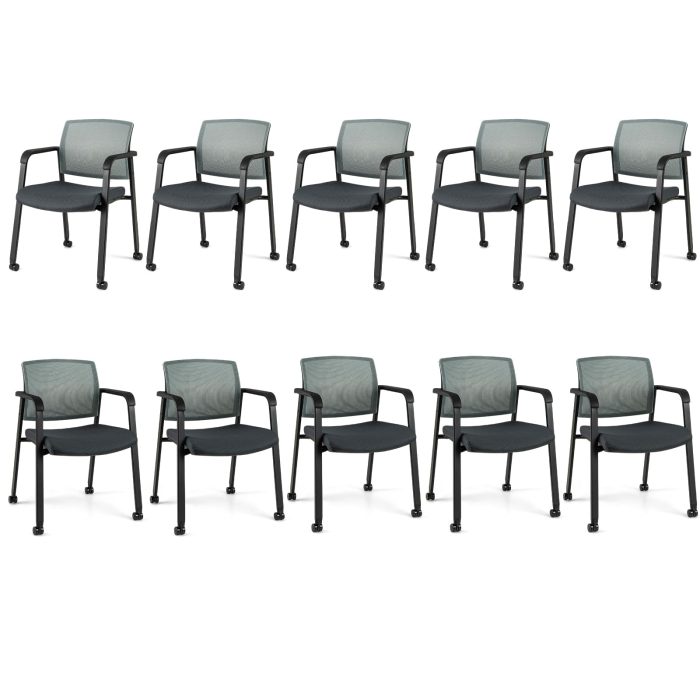 Giantex Waiting Room Chair Set - 10 Grey - Image 1