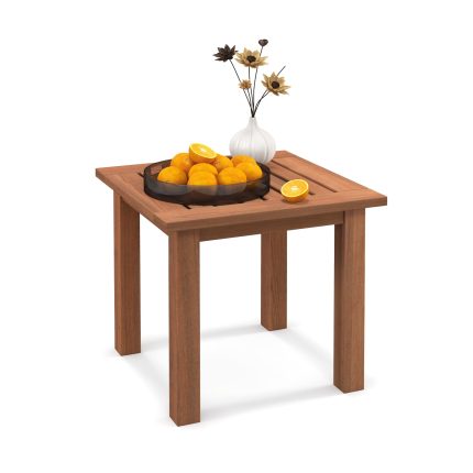 Giantex Hardwood Outdoor Side Table - 1