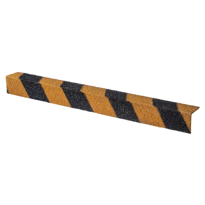 Anti-Slip GRP Stair Nosing - 55mm x 55mm x 2m Yellow/Black - Image 1
