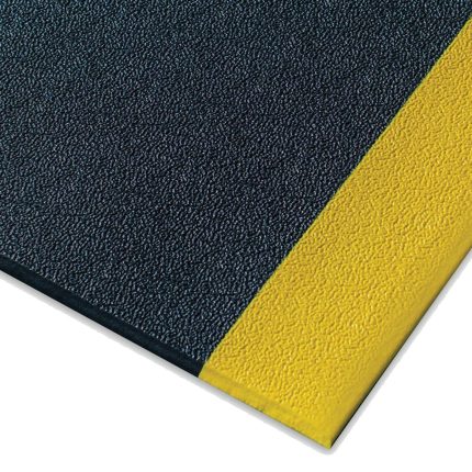 Kumfi Pebble Standard Anti-Fatigue Mat - 90cm x 18.3m Yellow/Black