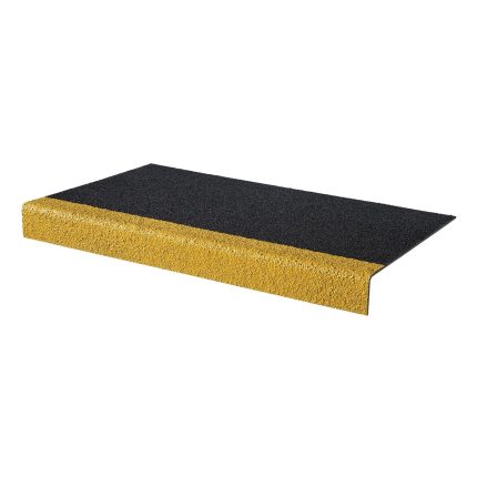 Anti-Slip GRP Stair Tread - 55mm x 345mm x 1m Yellow/Black