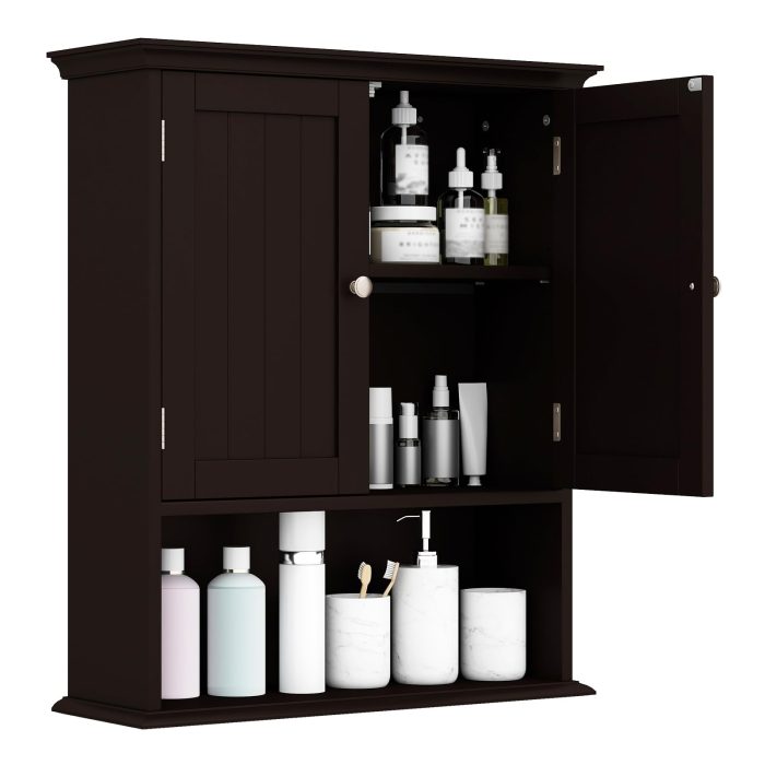 Giantex Wall Mounted Medicine Cabinets - Above Toilet Bathroom Cabinet with Adjustable Shelf - Image 1