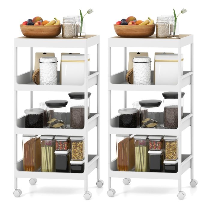 Giantex Rolling Utility Cart - 2 33''H - Image 1