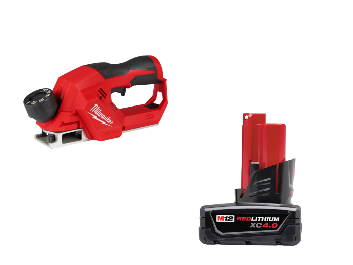 Milwaukee 2524-20X4 M12 12V Brushless 2" Planer w/ 4AH Battery - Image 1
