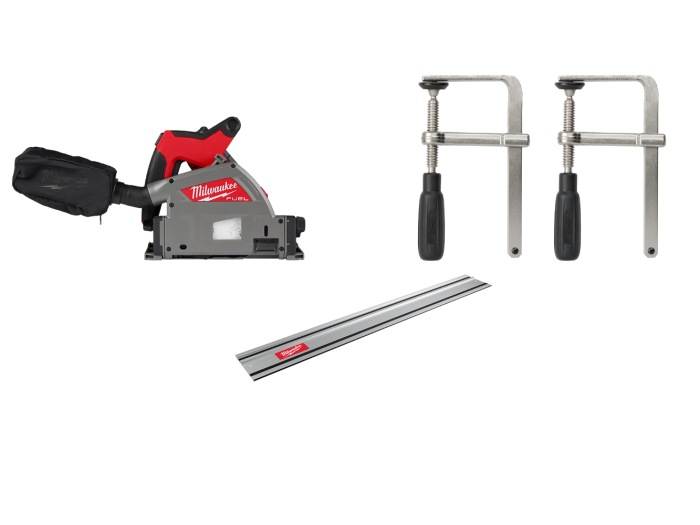 Milwaukee 2831-20X55 M18 FUEL 18V 6-1/2" Plunge Track Saw w/ Clamp and 55" Track - Image 1