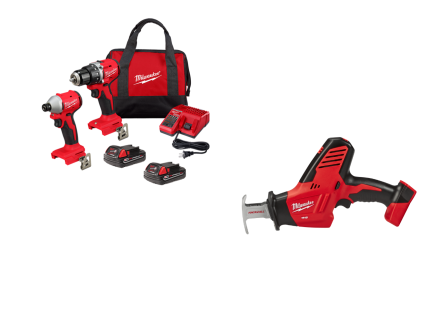 Milwaukee 3692-22CTHZ M18 18V Compact Brushless 2-Tool Combo Kit w/ M18 Hackzall
