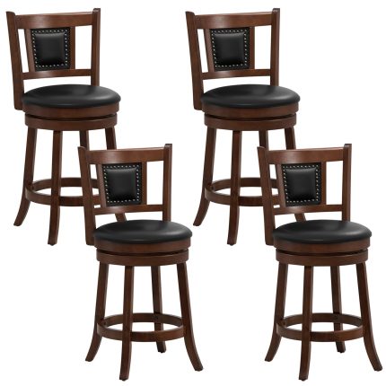 Giantex Swivel Bar Stools Set - 2 30.5" Bar Height