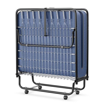 Giantex Folding Bed with Mattress - Blue Twin
