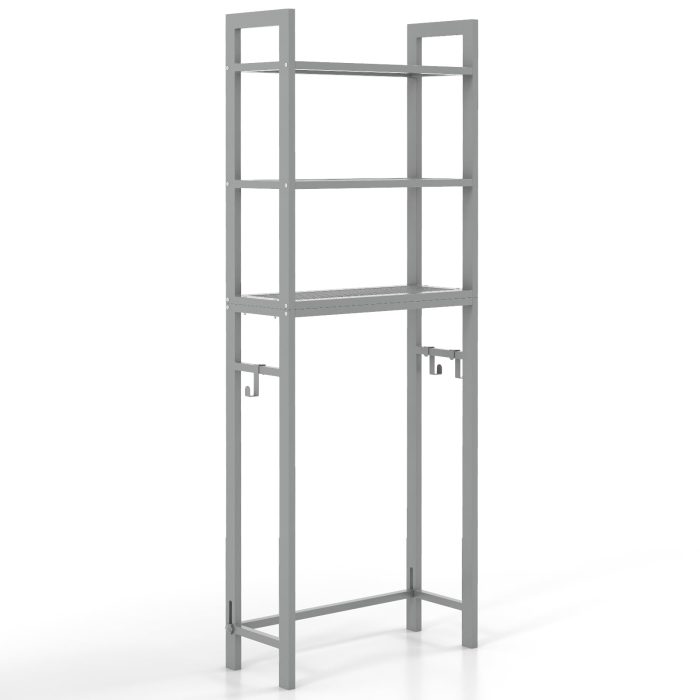 Giantex Over The Toilet Storage Shelf - Grey - Image 1