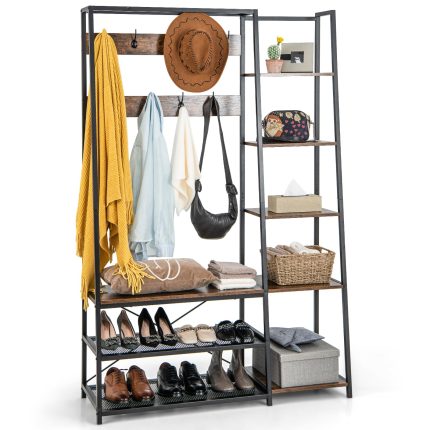 Giantex Coat Rack with Shoe Bench