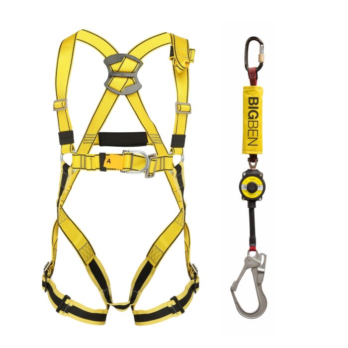 BIGBEN® Deluxe Harness Kit with 2m Fall Arrest Lanyard - BIGBEN Deluxe Harness (M/XL) - Single Retractable Lanyard 1 - Image 1