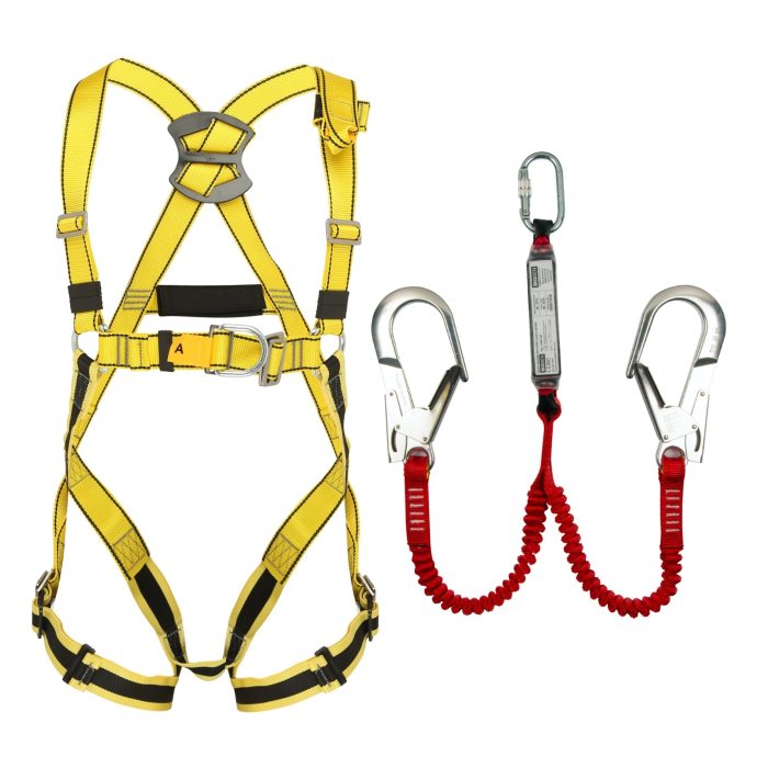 BIGBEN® Deluxe Harness Kit with 2m Fall Arrest Lanyard - BIG BEN Deluxe Harness (M/XL) - Twin Elasticated Lanyard 1 - Image 1