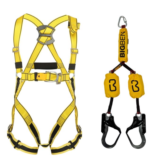 BIGBEN® Deluxe Harness Kit with 2m Fall Arrest Lanyard - BIGBEN Deluxe Harness (M/XL) - Twin Retractable Lanyard 10 - Image 1