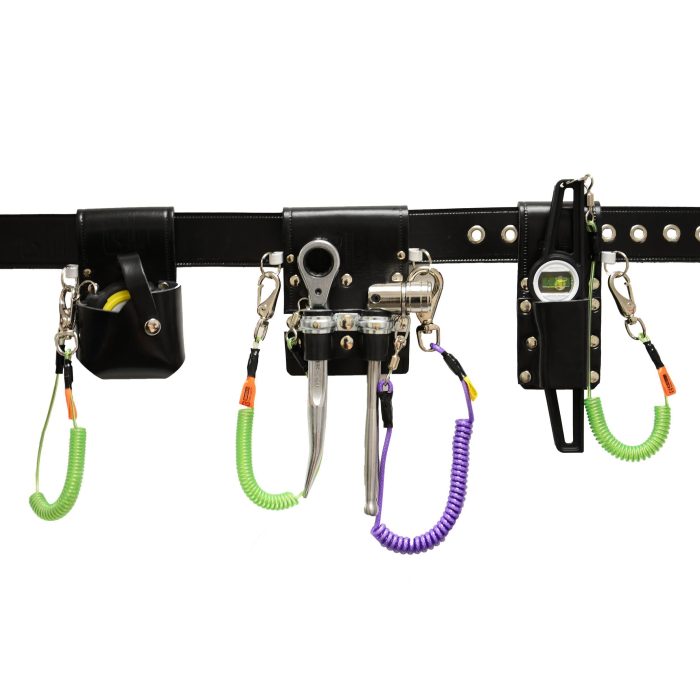 BIGBEN® Leather Belt Set & Tools with Tether Anchor Points - Black - Image 1