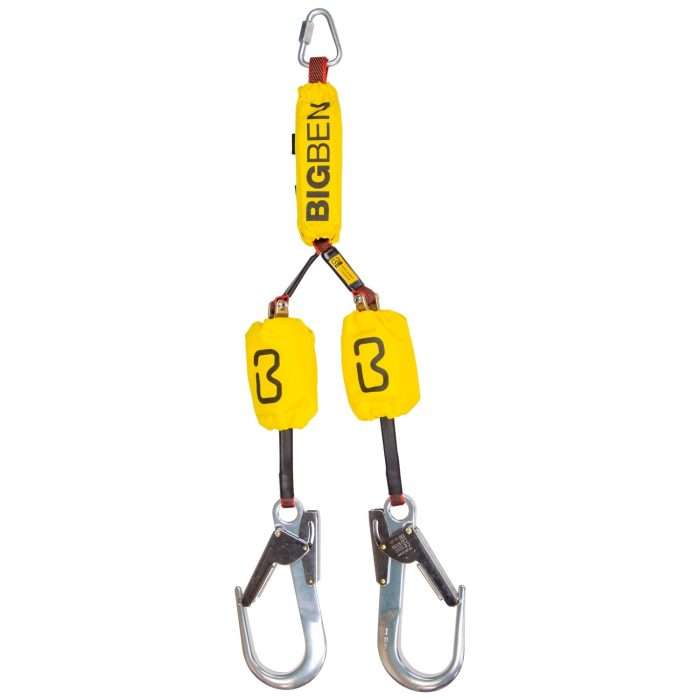 BIGBEN® Twin Retractable Lanyard with Alloy Scaffold Hooks - 1 - Image 1