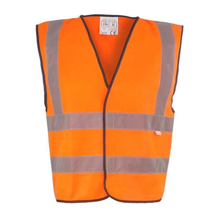 Hi-Vis Short Scaffolders Vest Class 1 - Orange - Image 1