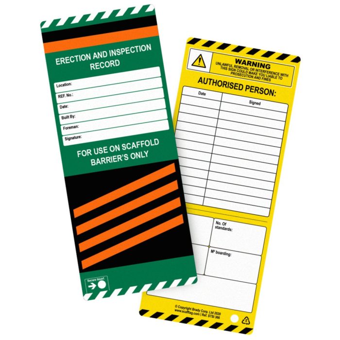 Scafftag 'Scaffold Barrier' Inserts - 1 - Image 1